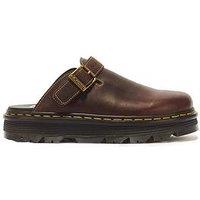 Dr Martens Zebzag Crazy Horse Leather Mules - Dark Brown