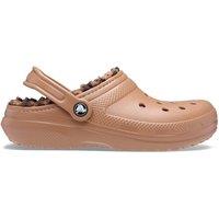 Crocs Womens Classic Lined Animal Clog - Brown