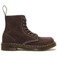 Dr Martens Junior 1460 Pascal 8 Eye Nubuck Boot - Dark Brown