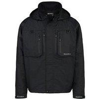 Snowbee Classic Fishing Jacket, Waterproof Breathable Fly Fishing Wading Jacket, Black, Adjustable Hood And Aquaguard Pockets