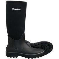 Snowbee Rockhopper Boots, Spike Sole Fishing Boots, Grey With Red Lining, Neoprene Lined Rubber Wading Boots
