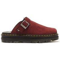 Dr Martens Zebzag Suede Slingback Platform Mules - Red