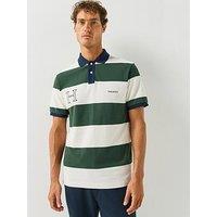 Hackett Heritage H Striped Polo Shirt - Dark Green