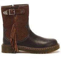 Dr Martens Youth Genaya Rodeo Rigger Boot - Dark Brown