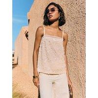 Friends Like These Sequin Embellished Cami Top - Cream