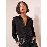 Friends Like These Satin Shirt - Black