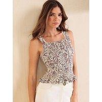 Friends Like These Crinkle Print Cami Top - Brown