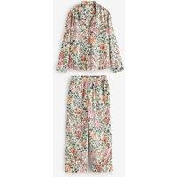 Laura Ashley Womens Ellenbrook Satin Stripe Button Through Pyjamas