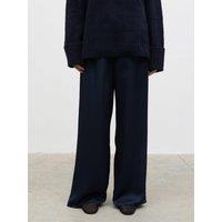Pretty Lavish Womens Breya Drawstring Wide Leg Trousers - Navy