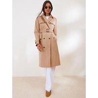 Friends Like These Neutral Longline Trench Coat