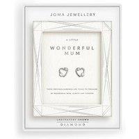 Joma Jewellery Laboratory Grown Diamond A Little Earring Wonderful Mum Stud Earrings - Silver-Plated