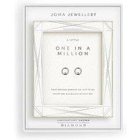 Joma Jewellery Laboratory Grown Diamond A Little Earrings | One In A Million | Silver Plated | Stud Earrings