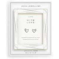 Joma Jewellery Laboratory Grown Diamond A Little Earrings | With Love | Silver Plated | Stud Earrings