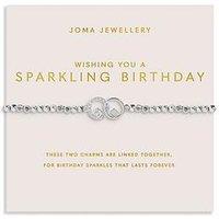 Joma Jewellery Forever Yours Wishing You A Sparkling Birthday Bracelet - Silver-Plated