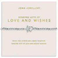 Joma Jewellery Forever Yours Sending Lots Of Love And Wishes Bracelet - Silver-Plated