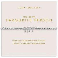 Joma Jewellery Forever Yours Youre My Favourite Person Bracelet - Silver-Plated