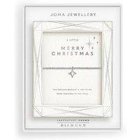 Joma Jewellery Laboratory Grown Diamond A Little Merry Christmas Bracelet - Silver-Plated