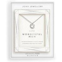Joma Jewellery Laboratory Grown Diamond Necklace A Little | Wonderful Mum | Silver Plated | Necklace | 46Cm + 5Cm Extender