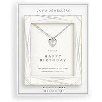 Joma Jewellery Laboratory Grown Diamond Necklace A Little - Happy Birthday - Silver Plated - Necklace - 46Cm + 5Cm Extender