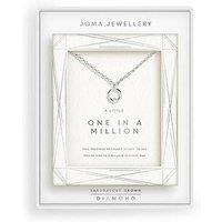 Joma Jewellery Laboratory Grown Diamond Necklace A Little | One In A Million | Silver Plated | Necklace | 46Cm + 5Cm Extender