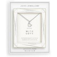 Joma Jewellery Laboratory Grown Diamond Necklace A Little | With Love | Silver Plated | Necklace | 46Cm + 5Cm Extender