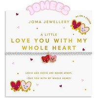 Joma Jewellery Kids A Little Jomees Love You With My Whole Heart Bracelet - Silver & Gold-Plating