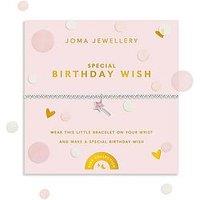 Joma Jewellery Kids Confetti A Little Special Birthday Wish Bracelet - Silver-Plated