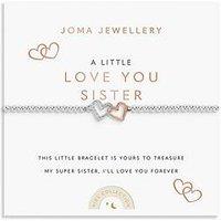Joma Jewellery Kids A Little Love You Sister Bracelet - Silver & Rose Gold-Plating