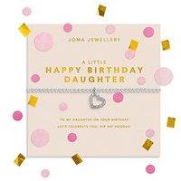 Joma Jewellery Confetti A Little Happy Birthday Daughter Bracelet - Silver-Plated