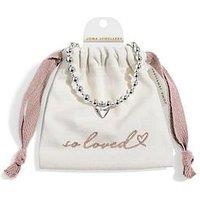 Joma Jewellery Words To Treasure So Loved Bracelet - Silver-Plated