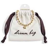 Joma Jewellery Words To Treasure Dream Big Bracelet - Silver & Gold-Plating