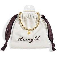 Joma Jewellery Words To Treasure Strength Bracelet - Silver & Gold- Plated