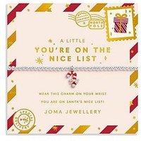 Joma Jewellery Kids' Christmas A Little 'You'Re On The Nice List' Bracelet