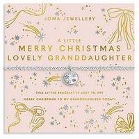 Joma Jewellery Christmas A Little Merry Christmas Lovely Granddaughter Bracelet - Silver Plated