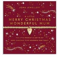Joma Jewellery Christmas A Little Merry Christmas Wonderful Mum Bracelet - Gold Plated