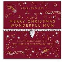 Joma Jewellery Christmas A Little 'Merry Christmas Wonderful Mum' Bracelet