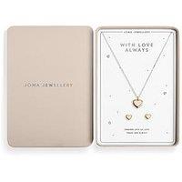 Joma Jewellery With Love Set With Love Always Necklace & Earrings - Silver & Gold-Plating