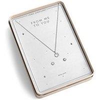 Joma Jewellery With Love Set From Me To You Necklace & Earrings - Silver-Plated