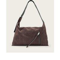 Allsaints Womens Alba Adjustable Strap Leather Shoulder Bag - Brown