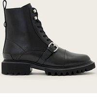 Allsaints Womens Tori Leather Lace-Up Ankle Boots - Black