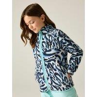Dare 2B Girls Wing It Animal Print Full Zip Ski Fleece - Blue