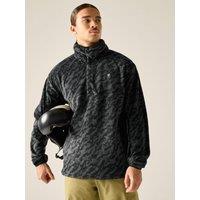 Dare 2B Mens Printed Half-Snap Funnel Neck Ski Fleece Jacket - Black