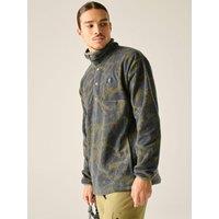 Dare 2B Mens Printed Popper Neck Ski Fleece - Martini Olive Cracked Print