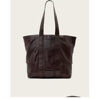 Allsaints Womens Ares Grain Leather Tote Bag - Red