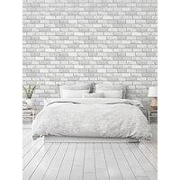 Arthouse Diamond Silver Brick Wallpaper