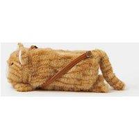 Accessorize Girls Furry Cat Cross Body Bag - Orange