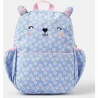 Accessorize Girls Daisy Print Cat Backpack - Blue