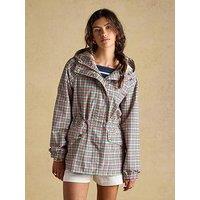 Joules Women'S Hooded Check Showerproof Jacket