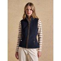 Joules Women'S Zip Through Gilet With Stand Collar - Navy Blue