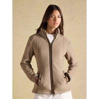 Joules Womens Heritage Full Zip Funnel Neck Jacket - Beige